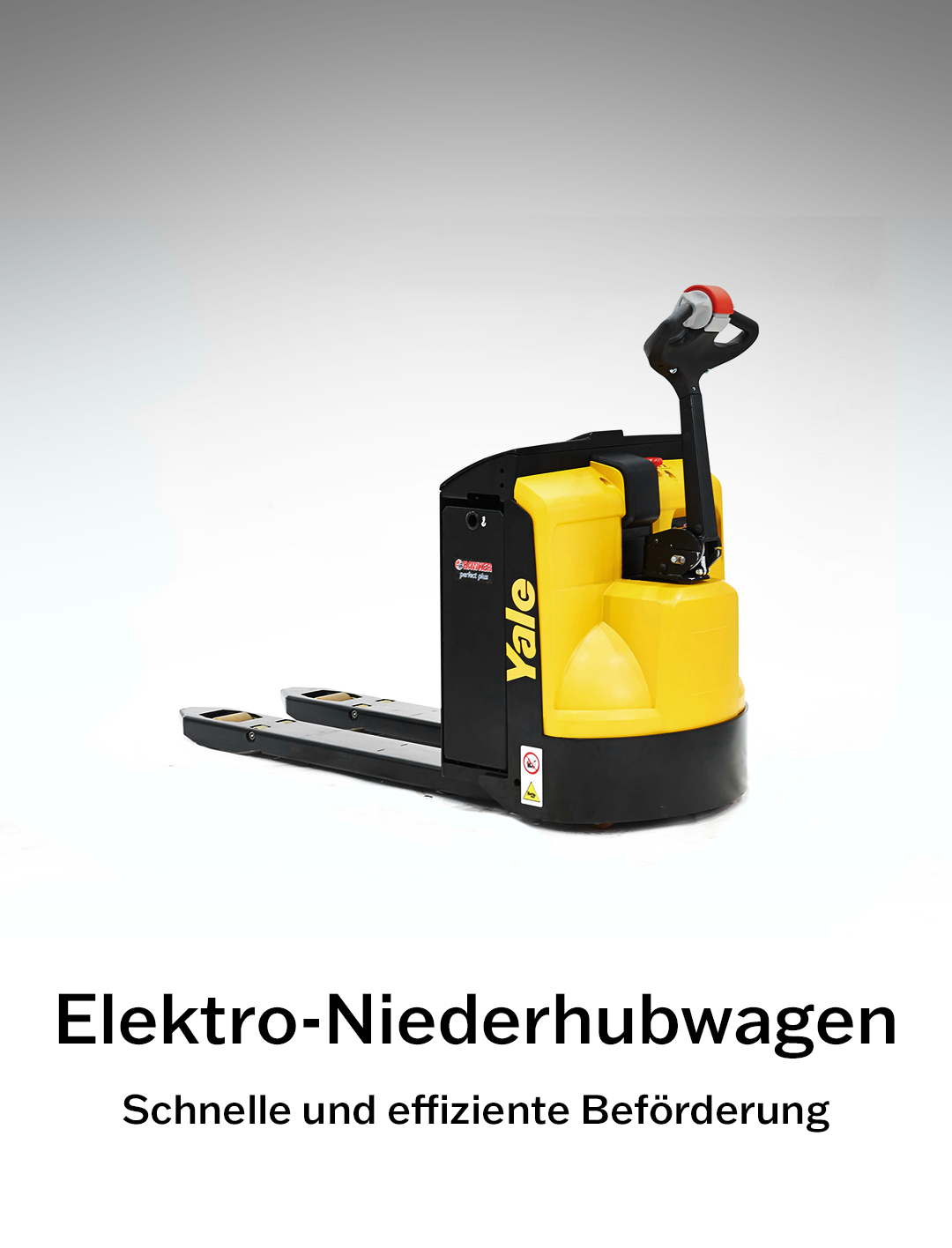 Yale MC15 Elektro-Niederhubwagen – kompakter, wendiger Handhubwagen mit 1.500 kg Tragkraft für effizienten innerbetrieblichen Transport.
